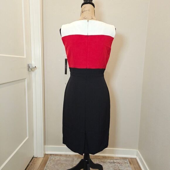 NWT  Talbots Multi-Color Sleeveless Sheath Dress Size 4 - Picture 4 of 6